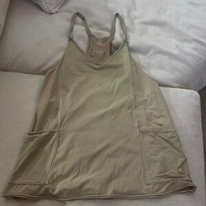 Free People Movement hotshot mini dress in tan